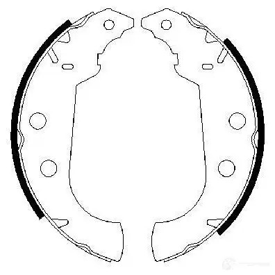 Барабанные тормозные колодки, комплект BOSCH 341461 0986487243 F9ANF BS50 2