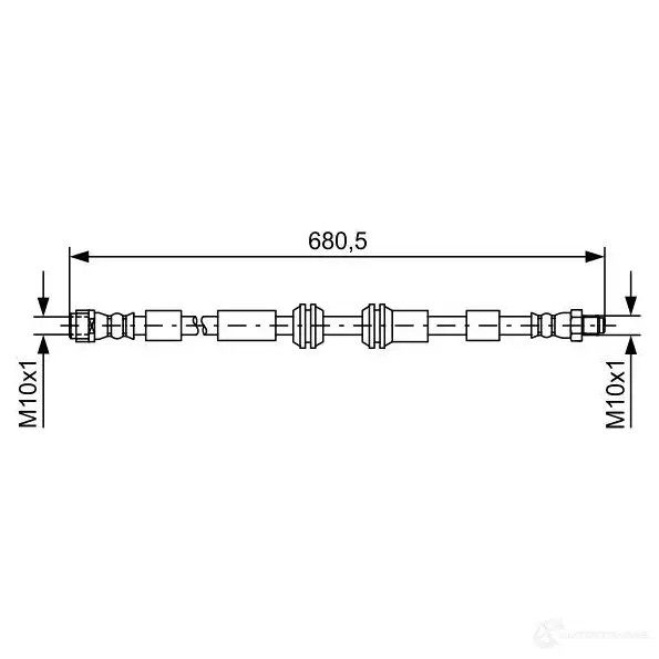 Тормозной шланг BOSCH BH16 18 BH1964 354827 1987481734