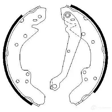 Барабанные тормозные колодки, комплект BOSCH 0986487146 B S453 1OCTNF 341428