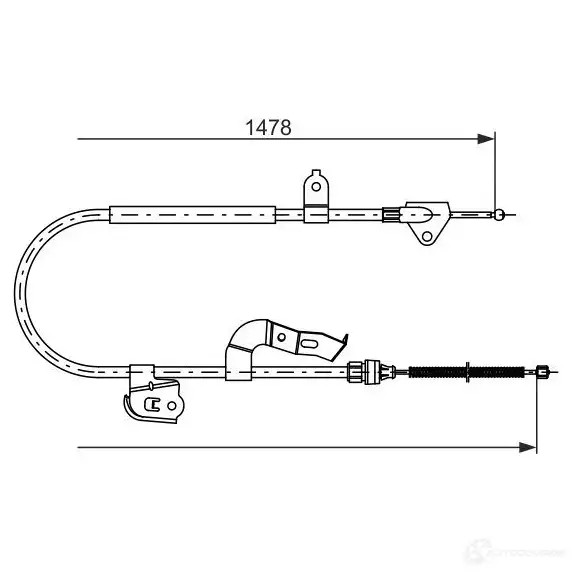 Трос ручника, стояночного тормоза BOSCH 354036 BC 785 NPY0K6H 1987477951