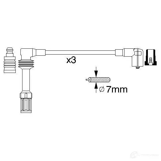 Высоковольтные провода зажигания, комплект BOSCH 188TL 324940 ES 879 0356912879