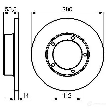 Тормозной диск BOSCH V0ZMN2Y BD 681 339167 0986478770