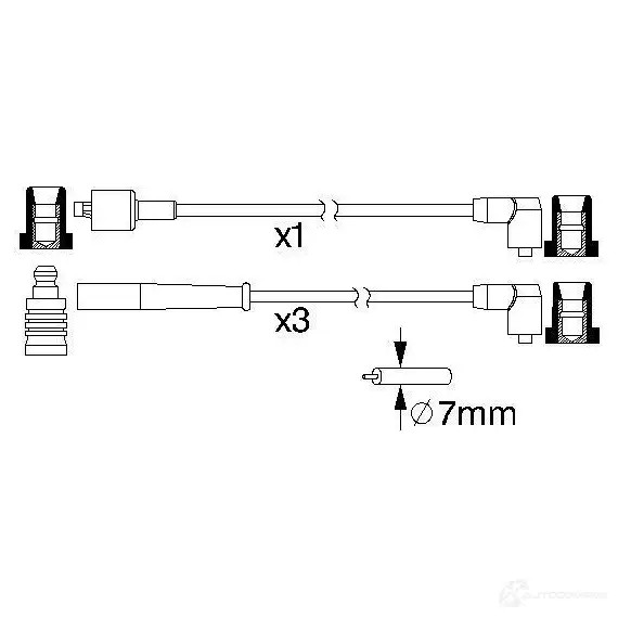 Высоковольтные провода зажигания, комплект BOSCH 0986357168 X8JPN8 B 168 335822