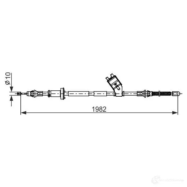 Трос ручника, стояночного тормоза BOSCH 1987482747 SA8A9C0 1193509483 BC274 7