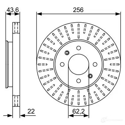 Тормозной диск BOSCH B D2512 1193480149 RPDA7 0986479v96