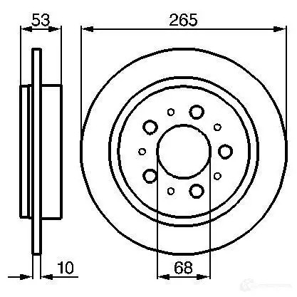 Тормозной диск BOSCH 338709 B D43 0986478042 57AYLO