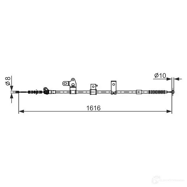 Трос ручника, стояночного тормоза BOSCH BC1 191 355366 JPP0M0V 1987482307