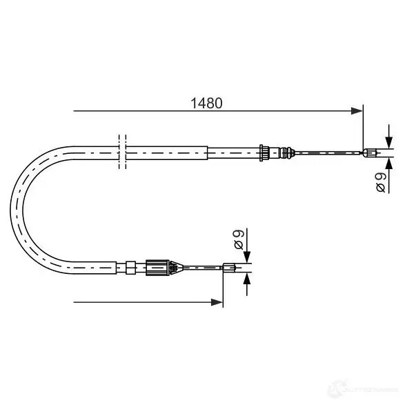 Трос ручника, стояночного тормоза BOSCH BC5 15 WHU5X 1987477653 353770