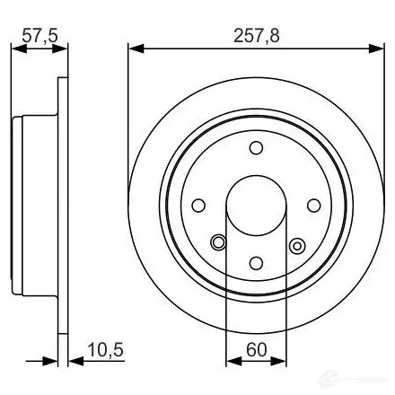 Тормозной диск BOSCH 0986479s08 340414 E1 90R-02C0357/0963 BD1904