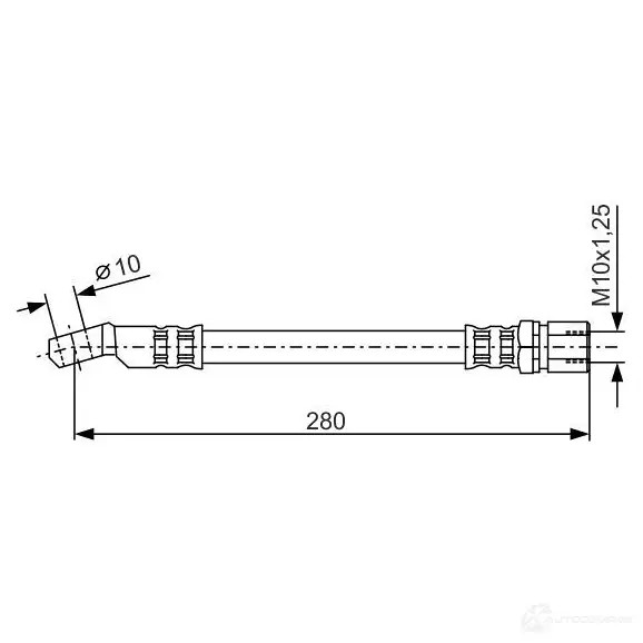 Тормозной шланг BOSCH 1987476238 BH08 2 352764 4FBN7K
