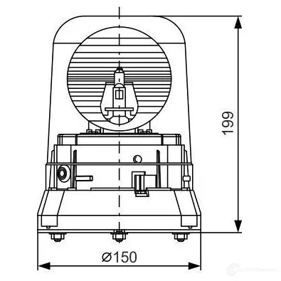 Вращающийся проблесковый маячок BOSCH TQ17TY 363603 RKLE 200 B1 12V BLUE 7782322220