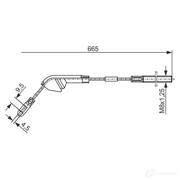 Трос ручника, стояночного тормоза BOSCH 353397 1987477142 2M6YC BC12 2