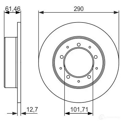 Тормозной диск BOSCH BD14 76 339848 M7HBGA7 0986479631
