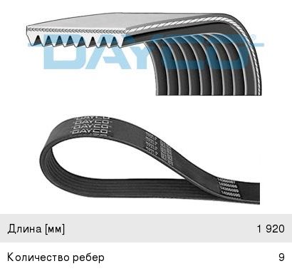Ремень приводной поликлиновой 9PK1920HD DAYCO