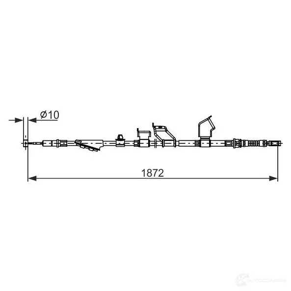 Трос ручника, стояночного тормоза BOSCH 1437241285 9 6RU71N 1987482910