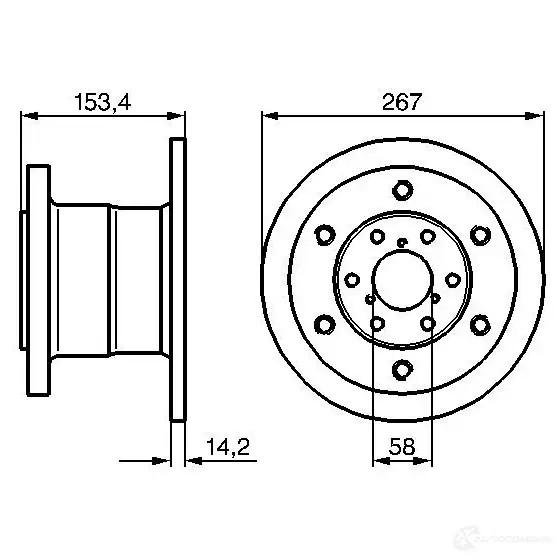 Тормозной диск BOSCH BD 564 0986478647 339087 VK1BQT