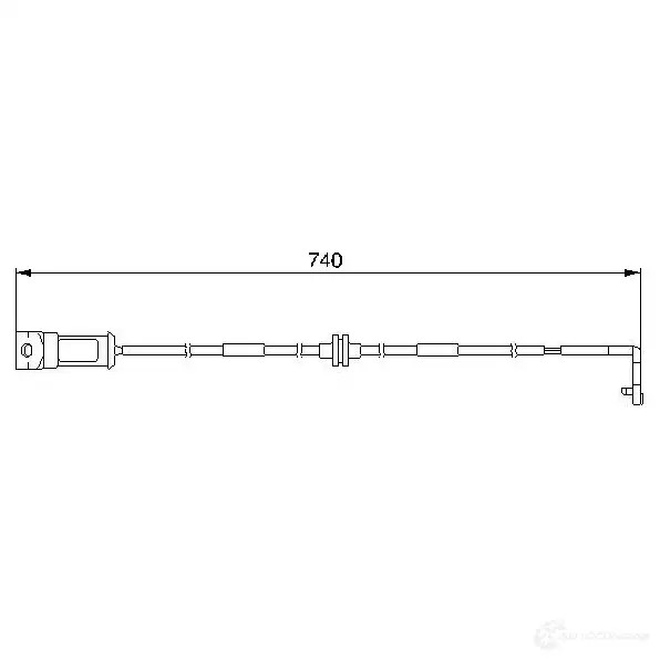 Датчик износа тормозных колодок BOSCH 1987474934 352211 2BGSI AP19 0