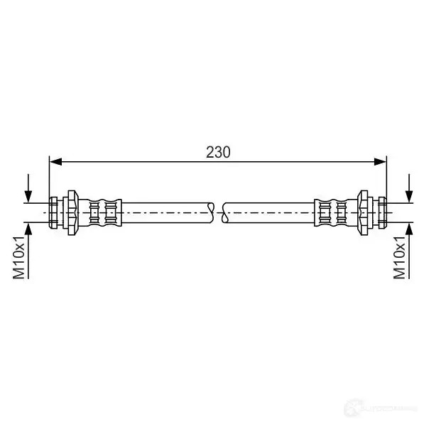 Тормозной шланг BOSCH 8B15A 1987476137 352682 BH 727