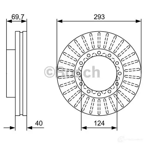 Тормозной диск BOSCH BD24 35 PCB9IS 0986479d14 340290