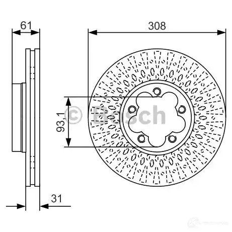 Тормозной диск BOSCH BD242 0 340279 0986479c99 W5Q784