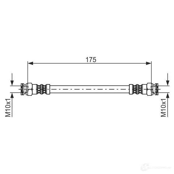Тормозной шланг BOSCH 1987476012 BH0 11 352604 2TV7U