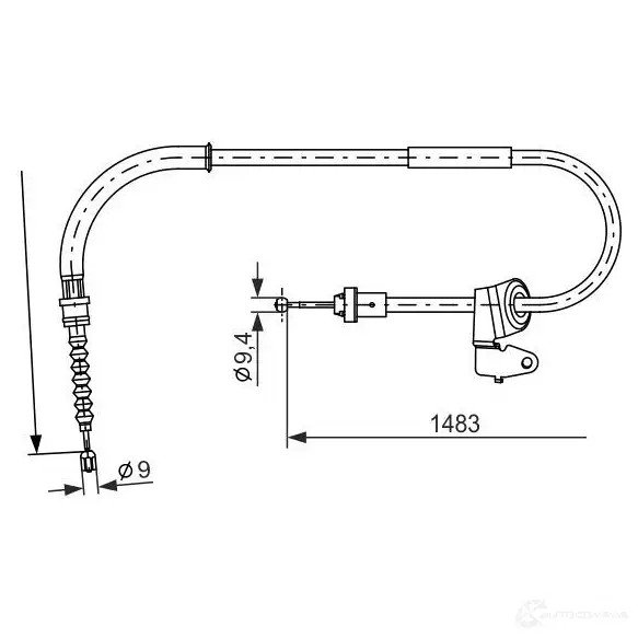Трос ручника, стояночного тормоза BOSCH 1987482228 CCYJRH 355295 BC 2228