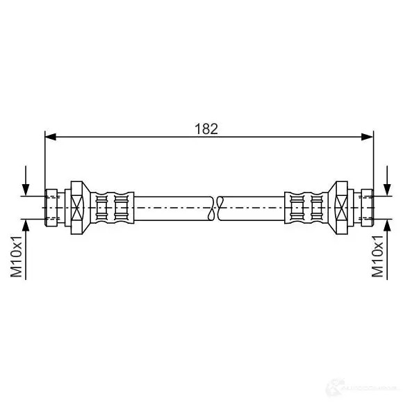 Тормозной шланг BOSCH H1552 BH90 2 354136 1987481010