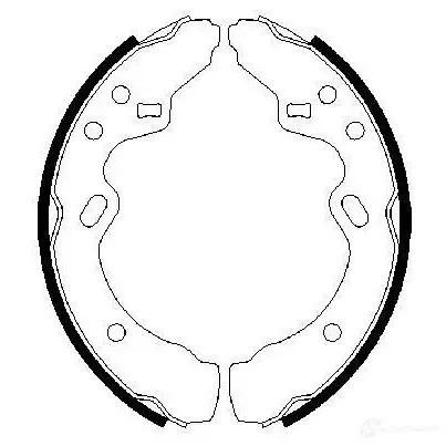 Барабанные тормозные колодки, комплект BOSCH 0986487366 L9AB0J 341539 BS6 16