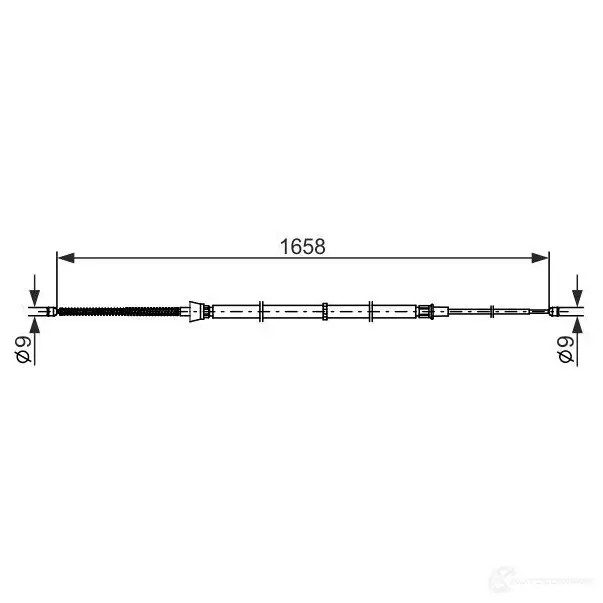 Трос ручника, стояночного тормоза BOSCH L UY0SPL 1987482865 1437241176