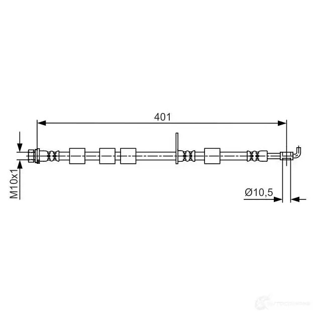 Тормозной шланг BOSCH X4LKK BH1 584 1987481700 354793