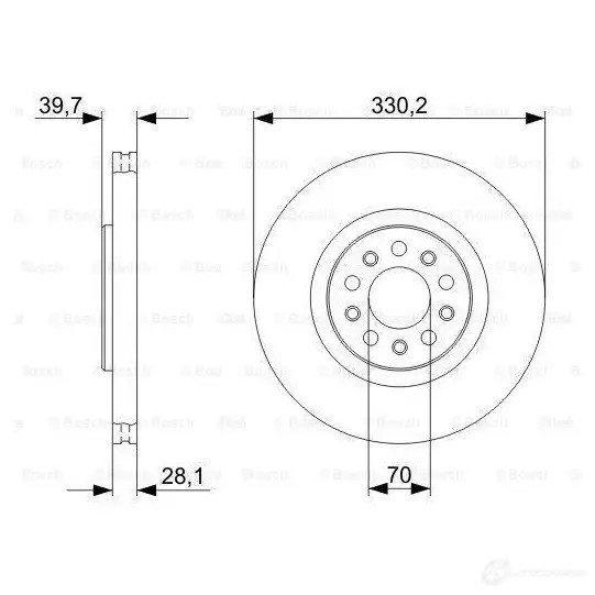 Тормозной диск BOSCH S4XYR7 1193479427 BD22 21 0986479c82