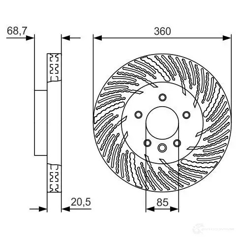 Тормозной диск BOSCH F9FC9 340641 0986479v02 BD23 98