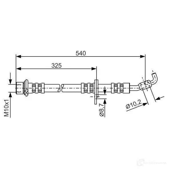 Тормозной шланг BOSCH 353154 NT2UWR BH4 62 1987476781