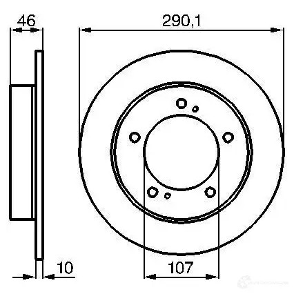 Тормозной диск BOSCH 338882 BD31 5 0986478377 4DWS9SE