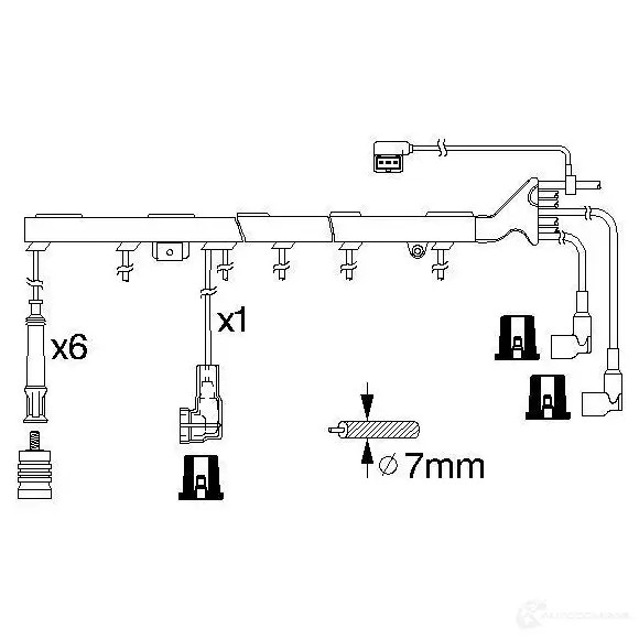 Высоковольтные провода зажигания, комплект BOSCH 0986356327 3LFS9 335435 B 327