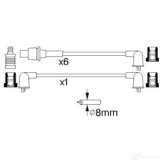 Высоковольтные провода зажигания, комплект BOSCH B 922 XX9NFXD 335678 0986356922