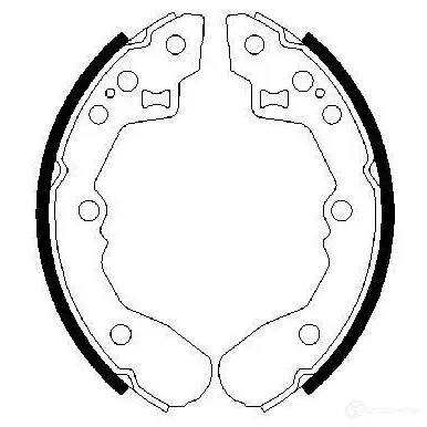 Барабанные тормозные колодки, комплект BOSCH 0986487591 A4M5ZA BS83 2 341658