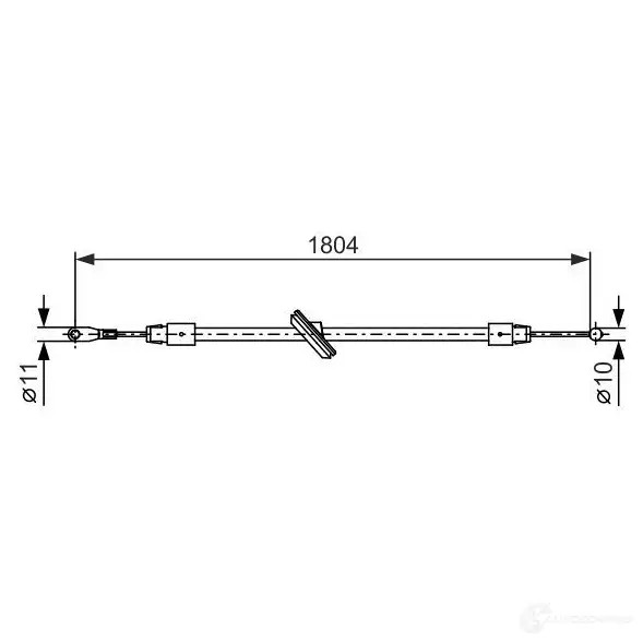 Трос ручника, стояночного тормоза BOSCH 4047025071307 N ARJ6C 1987482380 355430