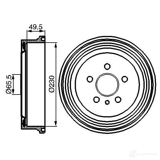 Тормозной барабан BOSCH DB1 79 0986477104 338509 ZMELM8Y