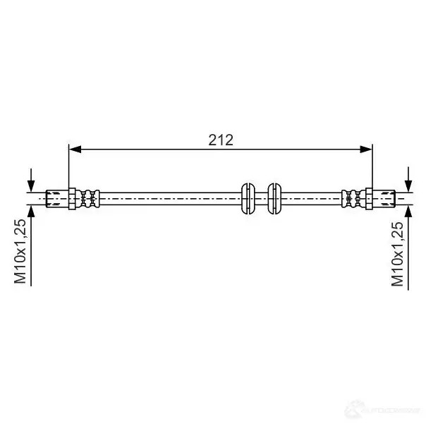 Тормозной шланг BOSCH 1425139071 1987481a51 B H1941 KYNYC4L