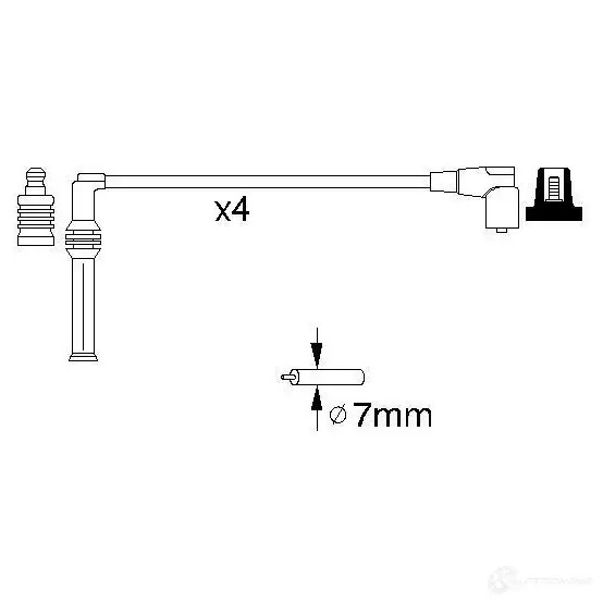 Высоковольтные провода зажигания, комплект BOSCH 0986356808 LJBJCTP 335594 B 808