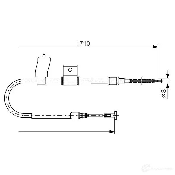 Трос ручника, стояночного тормоза BOSCH 353928 1987477830 ALO89TQ BC7 15
