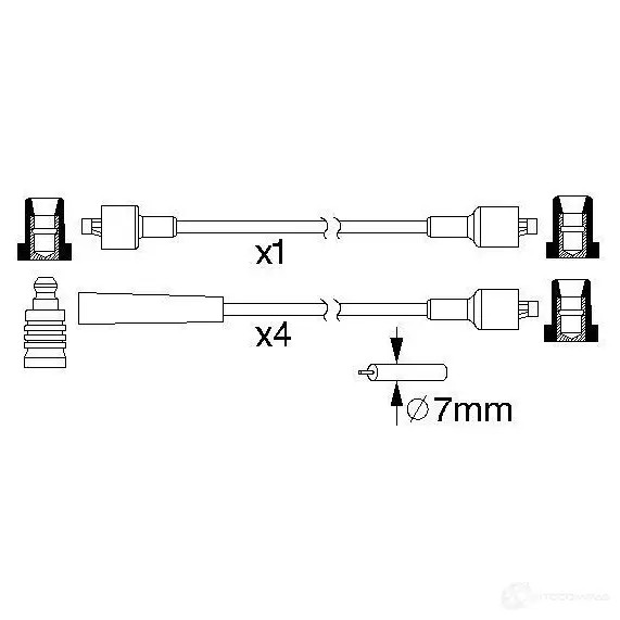 Высоковольтные провода зажигания, комплект BOSCH 0986357088 B 088 1193471656 9SZN9UZ