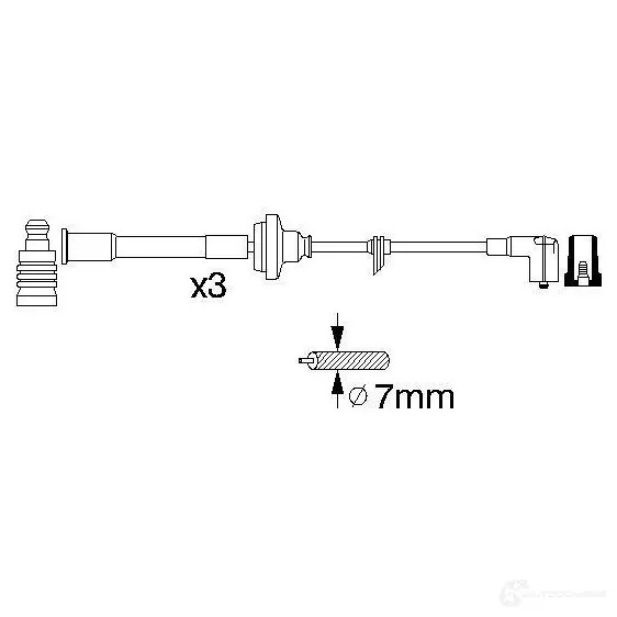 Высоковольтные провода зажигания, комплект BOSCH 324924 03Y361 0356912840 ES 840