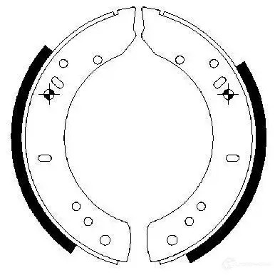 Барабанные тормозные колодки, комплект BOSCH L807QN 1193481125 BS 707 0986487457
