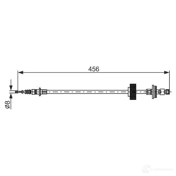 Трос ручника, стояночного тормоза BOSCH 1425139090 KV06J 1987482792 BC27 92