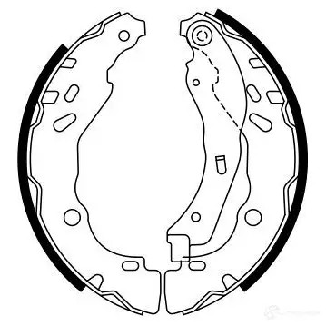 Барабанные тормозные колодки, комплект BOSCH 0986487782 BS100 2 341833 4C3P4VZ
