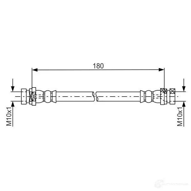 Тормозной шланг BOSCH Q0K8A 354774 1987481681 B H1565