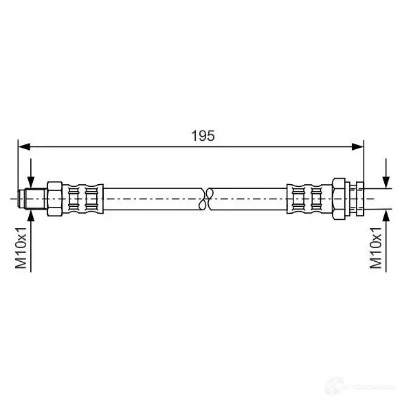 Тормозной шланг BOSCH BH75 3 352697 1987476152 YECN3