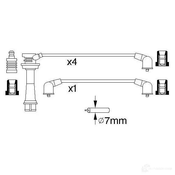 Высоковольтные провода зажигания, комплект BOSCH 335685 B 929 EG6XT 0986356929